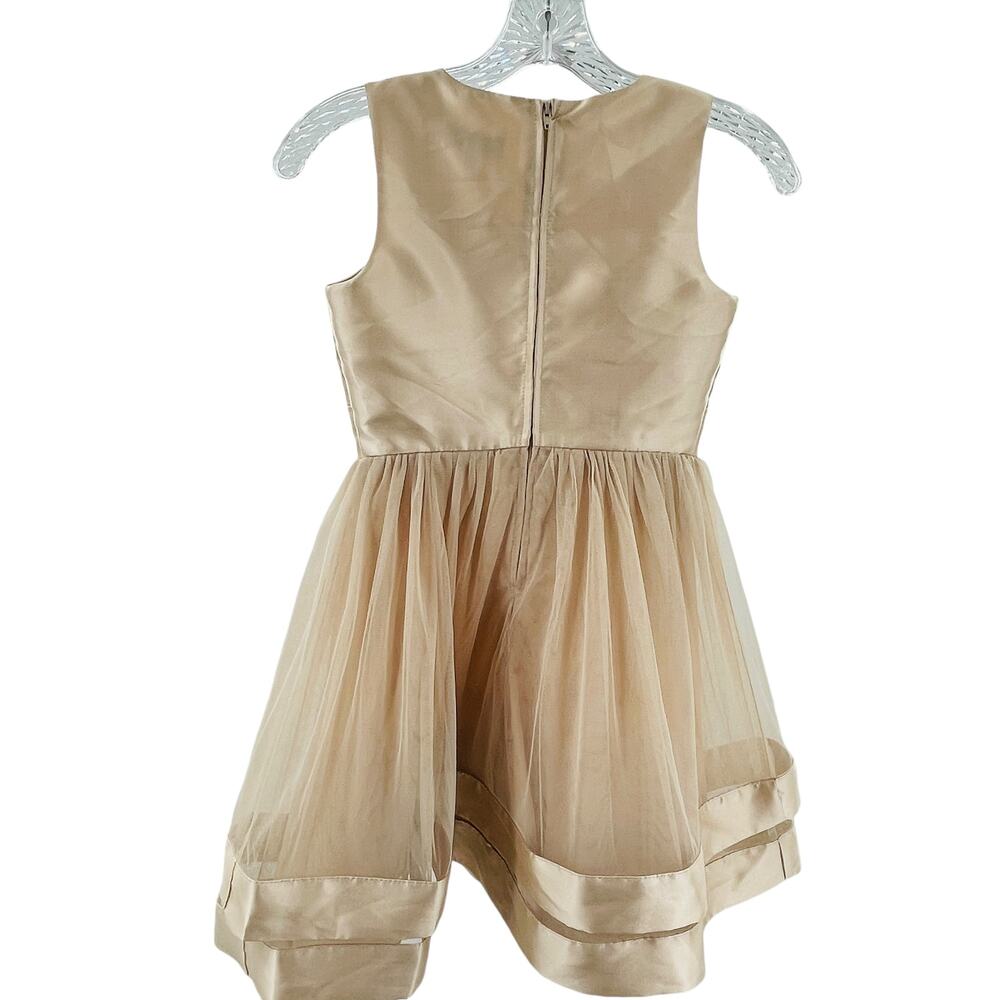 Speechless Kids Beige Chiffon Sleeveless Full Chiffon Skirt Formal Dress 10 - Picture 2 of 10